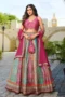 Exclusive Designer Pink Embroidered Lehenga Choli Set with Dupatta with Matching Potli Bag Luxury Indian Wedding